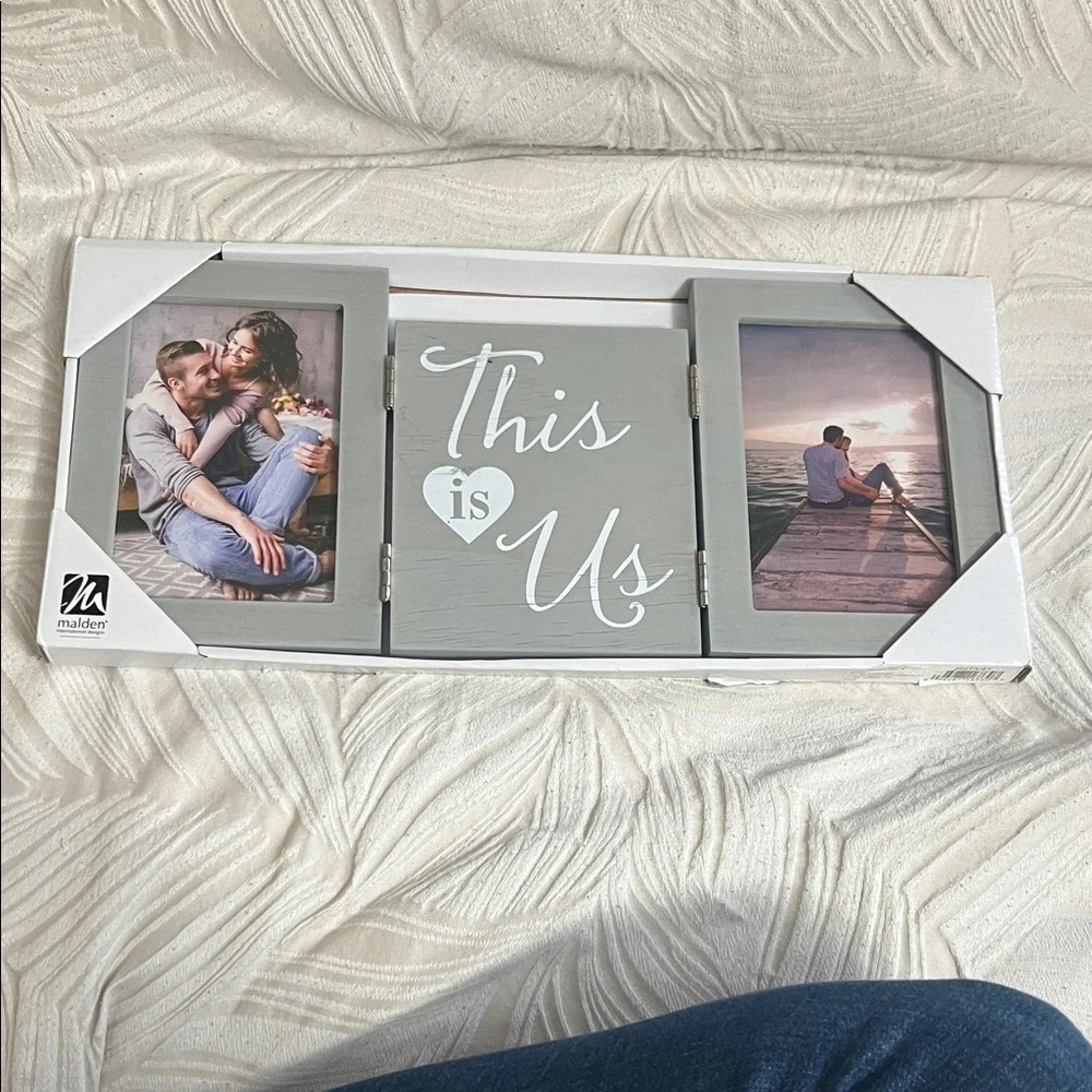 Malden Light Gray 'This is Us' Triple Photo Frame